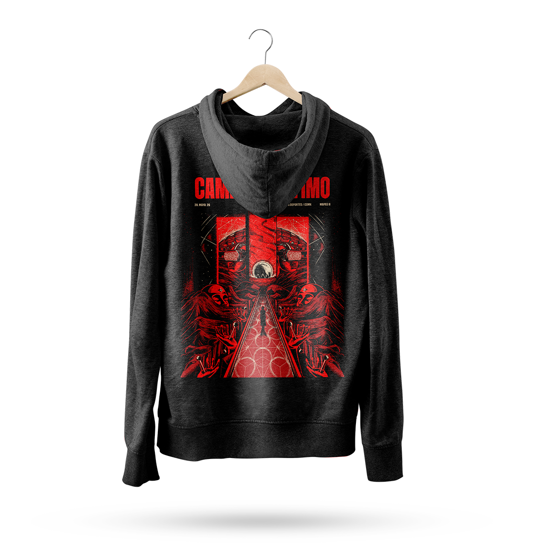 Hoodie Mapas II PDD 26 Rojo